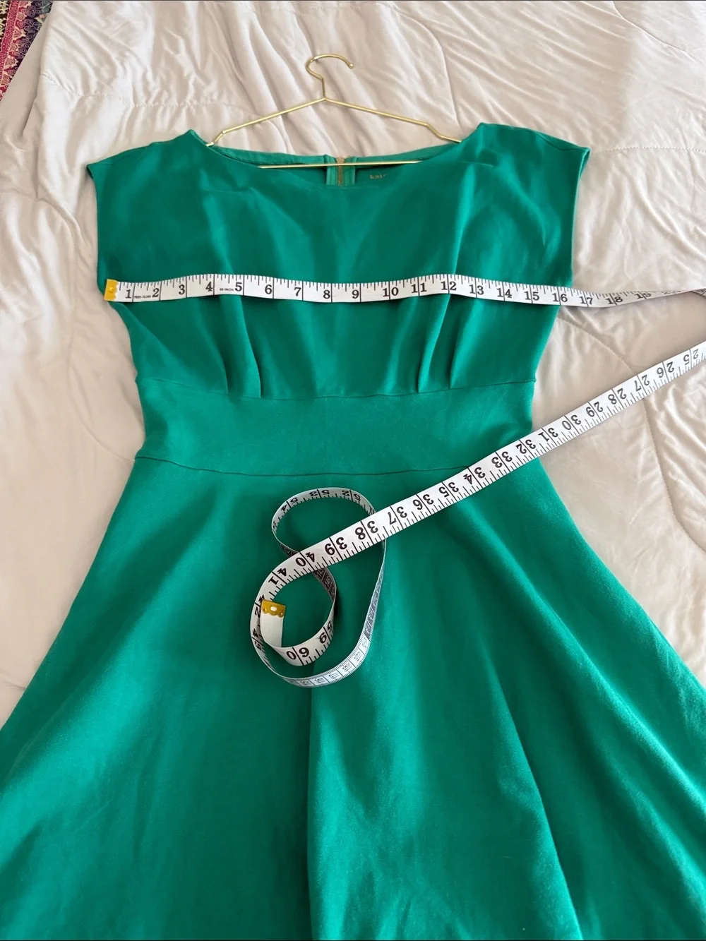 kate spade Teal and Navy Colorblock Fit & Flare Mini Dress